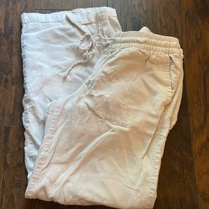 Old Navy off white linen pants.
